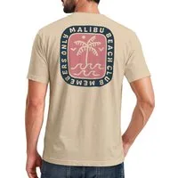 Neverless Print-Shirt Herren T-Shirt Backprint Surfer Style mit Grafik Aufdruck Malibu mit Print