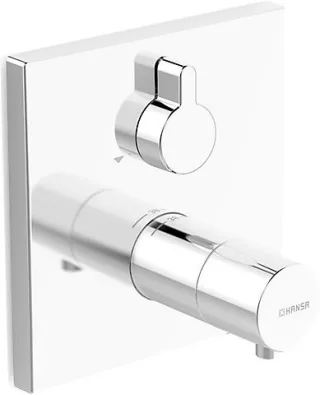 Hansa Funktionseinheit mit Dekorset Thermostat Wanenbatterie Hansaliving 4058, verchr., 40589073 40589073