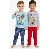 PAW PATROL Pyjama 2x PAW Patrol Jungen Schlafanzug langer Pyjama 3 4 5 6 8 Jahre 2x PawPatrol Jungen Schlafanzug lang