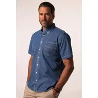 JP1880 Kurzarmhemd Jeanshemd Halbarm Buttondown-Kragen Modern Fit