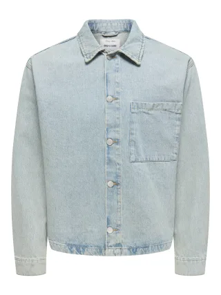 ONLY&SONS - ONSSPRICK BOX AZG DNM JACKET Medium Blue Denim - Gr. - L