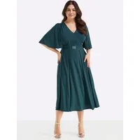 Sheego Etuikleid Abendkleid Kurzarm