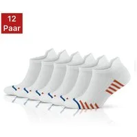 NERS Sportsocken 6 Paar aus Bambus für Damen & Herren gegen Schweißfüße mit Komfortbund (12-Paar, 12 Paar) ohne drückende Naht, Atmungsaktiv, Bequem