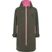 Zwillingsherz Windbreaker Oversize "Windjacke" Seitentaschen, Kapuze, Weicher Stoff, Fällt größer aus