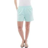 YESET Shorts YESET Damen Jogging Shorts Sweatshorts kurz 1/2 Baumwolle AQUAMARINE X Sweatshort