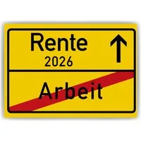 Tigerlino Poster Rente 2026 Geschenk zum Ruhestand Geschenkidee Rentner