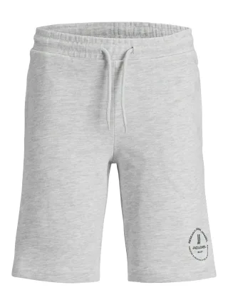 JACK&JONES - JPSTSWIFT SWEAT SHORTS AUT SN JNR white melange - Gr. - 128