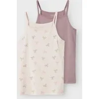 Name It Unterhemd NKFSTRAP TOP 2P BARELY PINK BOW NOOS (Packung, 2-St)