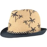 Breiter Strohhut Kinder Sommer Papier Trilby mit Palmen