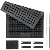 KITCHBO Backmatte Silikon Starter Set inkl., Silikon/Edelstahl, 2 Spieße, 4 Steine, 1 Schwamm