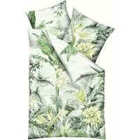 Kaeppel Bettwäsche 135x200cm Junglepracht Grün, Mako-Satin, 2 teilig, hochwertiger Druck mit schönem Junglemotiv, Baumwolle