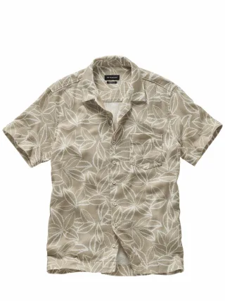 Mey & Edlich Herren Stadtstrand-Blätterhemd Beige 100 % Baumwolle
