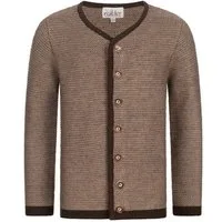 Nübler Trachtenstrickjacke Kinderstrickjacke Langarm Ignaz Bua in Braun von Nübler