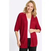 Sieh an! Strickjacke Strickjacke 3/4-Arm Ajour