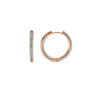 Luxenter Ohrringe mit Brillantstrass in 18 Karat Gelbgold – Jasoy