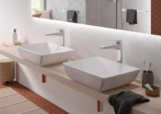 TOTO Aufsatzwaschtisch WU, eckig, 55 cm, ohne Hahnloch, mit Überlauf L1735E