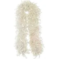 Das Kostümland Kostüm Federboa Extraordinary 180 cm - 90g, Cremeweiß