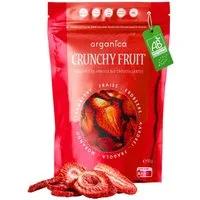 Organica Trockenfrüchte Gefriergetrocknete Bio-Erdbeeren, Erdbeerscheiben ungezuckert, 1 x (Family Pack 50g), Bio-zertifiziert, 100 % Frucht, Ohne Zuckerzusatz, Nutri-Score A