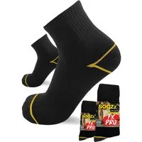 sogzz Arbeitssocken kurz 8-16 Paar halbhoch aus 85% Baumwolle mit Kurzschaft für Herren (kurze Work FX PRO Quarter, 16-Paar, Arbeit Socken schwarz)