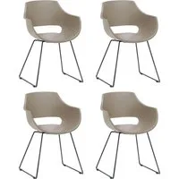 MCA furniture Schalenstuhl Rockville (Set, 4 St), 4er-Set, Kufe, Kunststoff, Belastbarkeit 120 kg, Sitzhöhe ca. 46 cm