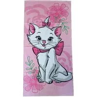 Jerry Fabrics Badetuch Disney Aristocats Marie Cat "Pink Flower", Frottee (1-St)
