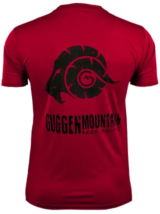 Herren Fitness Funktionsshirt T-Shirt mit Logo Sport Outdoor Rot