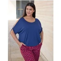 Sheego Strandkleid Shirt Kurzarm