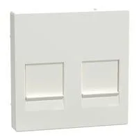 Zentralplatte zweifach passend für Modular Jack weiß, Retail