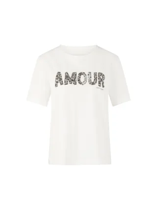 Marc Cain Sports - T-Shirt mit Pailletten off-white - Gr. - 36