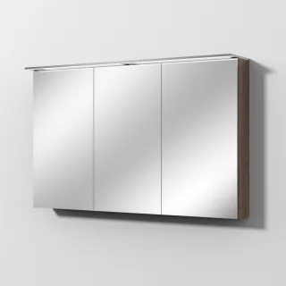 Sanipa Reflection Spiegelschrank MALTE 120 mit LED-Aufsatzleuchte, Eiche-Arizona SD15580