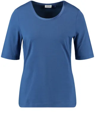 GERRY WEBER Collection - Halbarmshirt mit Satin-Detail - Gr. - 38