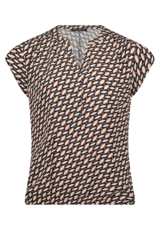 Betty Barclay - Gemusterte Bluse blau/braun - Gr. - 42