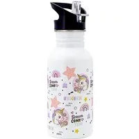 Dora's Trinkflasche Kinder-Trinkflasche Edelstahl 0,5l – Leicht & Robust, Motive, Dino oder Einhorn - Federleichtes Design - Einfache Handhabung