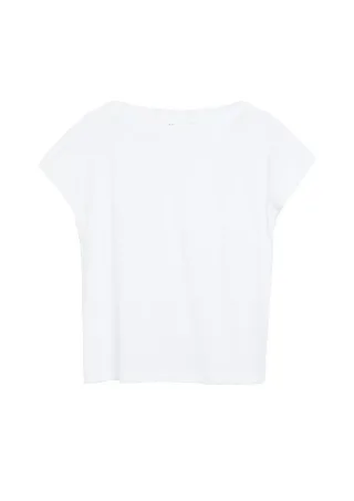 s.Oliver Red Label - T-Shirt mit U-Boot-Ausschnitt weiß - Gr. - 36