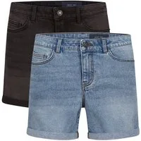 Noisy may Jeansshorts Damen Shorts BeLucky 2er Pack Regular Fit Basic Hotpants mit Stretch