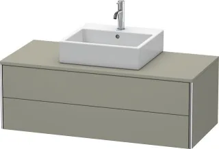 Duravit XSquare Konsolenwaschtischunterbau wandhängend Stein Grau Seidenmatt 1200x548x400 mm - XS491 XS491209292