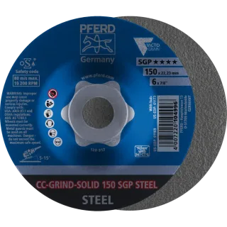 PFERD TOOLS CC-GRIND-SOLID Schleifscheibe Speziallinie SGP STEEL für Stahl - 64187150