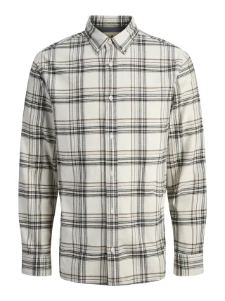 JACK&JONES - JPRBLUBARKLEY FLANNEL X-MAS L/S SHIRT CH Moonbeam - Gr. - S