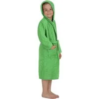 normani Kinderbademantel Frottee Kinderbademantel aus Bio-Baumwolle, Bio-Baumwolle, Kapuze, Bindegürtel, Kapuzenbademantel für Kids