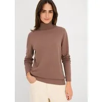 bonprix Rollkragenpullover aus Feinstrick mit hohem Baumwoll-Anteil, figurbetonte Passform