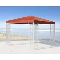 Quick Star Pavillon-Ersatzdach Rank, 260 g/m², 300 x 300 cm (Rotorange, 3 x 3 m), Dach mit Entlüftung