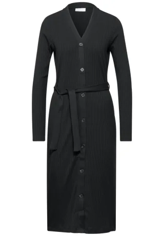 Street One Studio - Rippstrick-Kleid schwarz - Gr. - 34