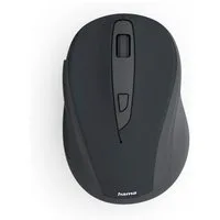 Hama Funkmaus WM-400 ergonomisch optisch 6 Tasten leise Maus (Funk, Ergonomisch, flüsterleise, 6 Tasten, DPI-Schalter, USB-Empfänger)