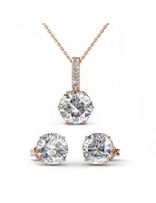 Kristine Set - Rose Gold und Kristall