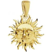 Goldene Hufeisen Sonnenanhänger Sonne Anhänger für Halsketten 925 Sterling-Silber vergoldet, Sonnen-Schmuck für Armbänder oder Kettenanhänger