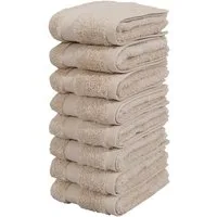 OTTO home Gästehandtücher Vanessa, 8 Gästehandtücher, 30x50cm, in Standard- und Premium-Qualität, Walkfrottee (Set, 8-St), Handtücher mit Bordüre, 100% Baumwolle, einfarbig, weich