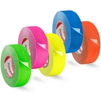 Poppstar Klebeband Poppstar 5x Neon Klebeband 25mm x 10m gelb grün rot blau rosa