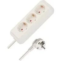 Eco-Line Steckdosenleiste 3-fach weiß, 5 Meter Kabel