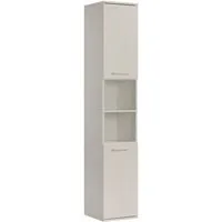 mokebo Hochschrank Der Kapitän (180x33x34 cm, in Kaschmir, mit 5 Einlegeböden) Made in Germany, hoher Badschrank, Badezimmerschrank in Beige Kaschmir