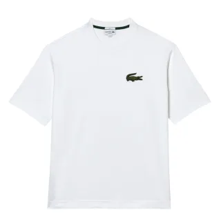 Lacoste - T-Shirt für Herren/Damen Unisex, lose Passform (Weiß)